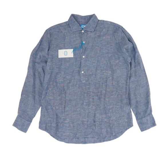 NWT Panareha Men's 100% ORGANIC COTTON Linen PopOver Size Large - Picture 1 of 6